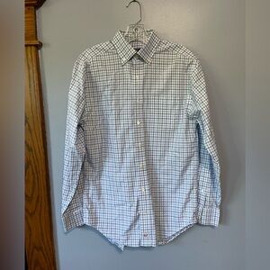 Vineyard Vines Mens Murray Shirt Blue White Plaid Button Down Long Slv